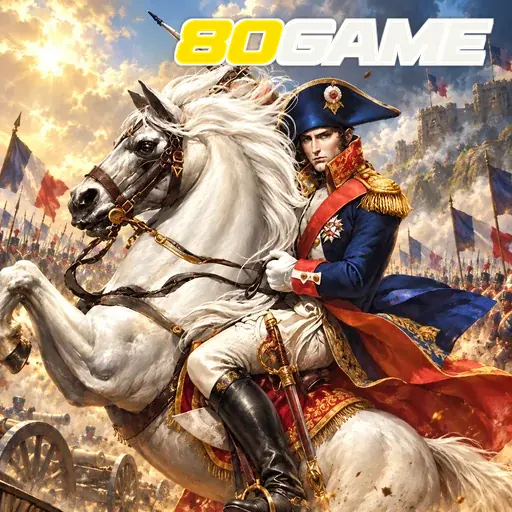 80GAME — ilustração de um cavaleiro em um cavalo branco