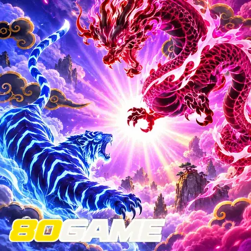 80GAME — ilustração de dois dragões coloridos