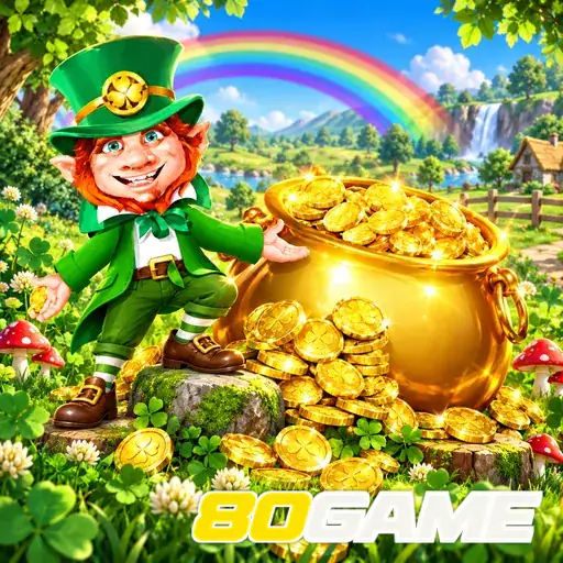 80GAME — ilustração de um duende com moedas de ouro
