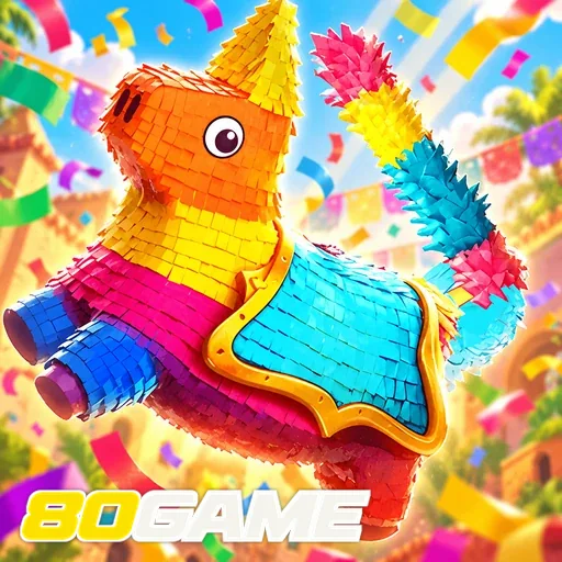 80GAME — ilustração de uma piñata colorida