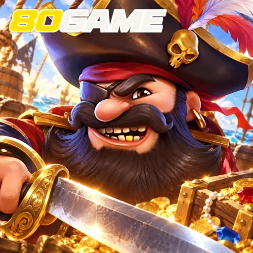 80GAME — ilustração de um rei pirata com espada
